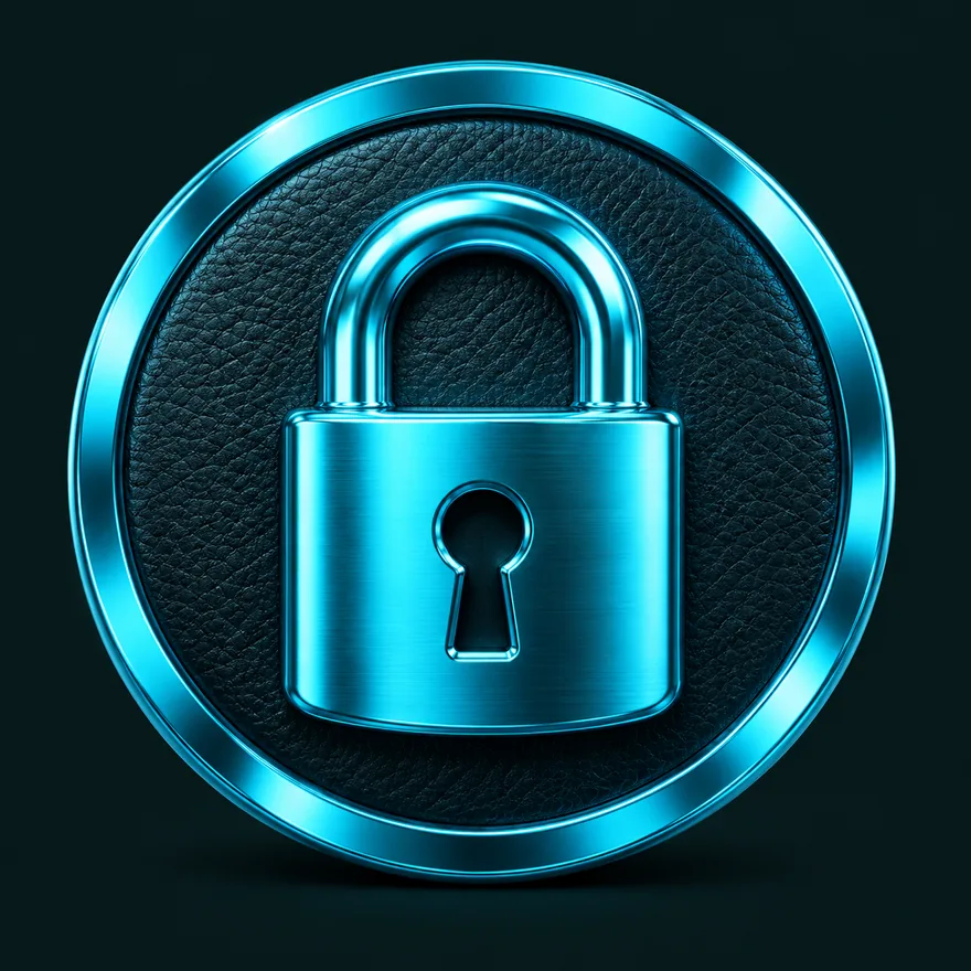 Padlock emblem — Vegas Now