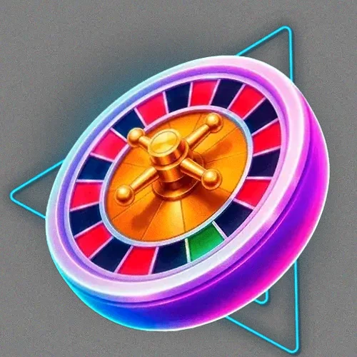 Neon roulette wheel