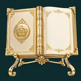 Ornate open book — Vegas Now